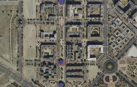 El árbol bioclimático, vista aerea