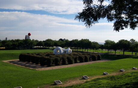 Juan Carlos I, vista esculturas en el parque